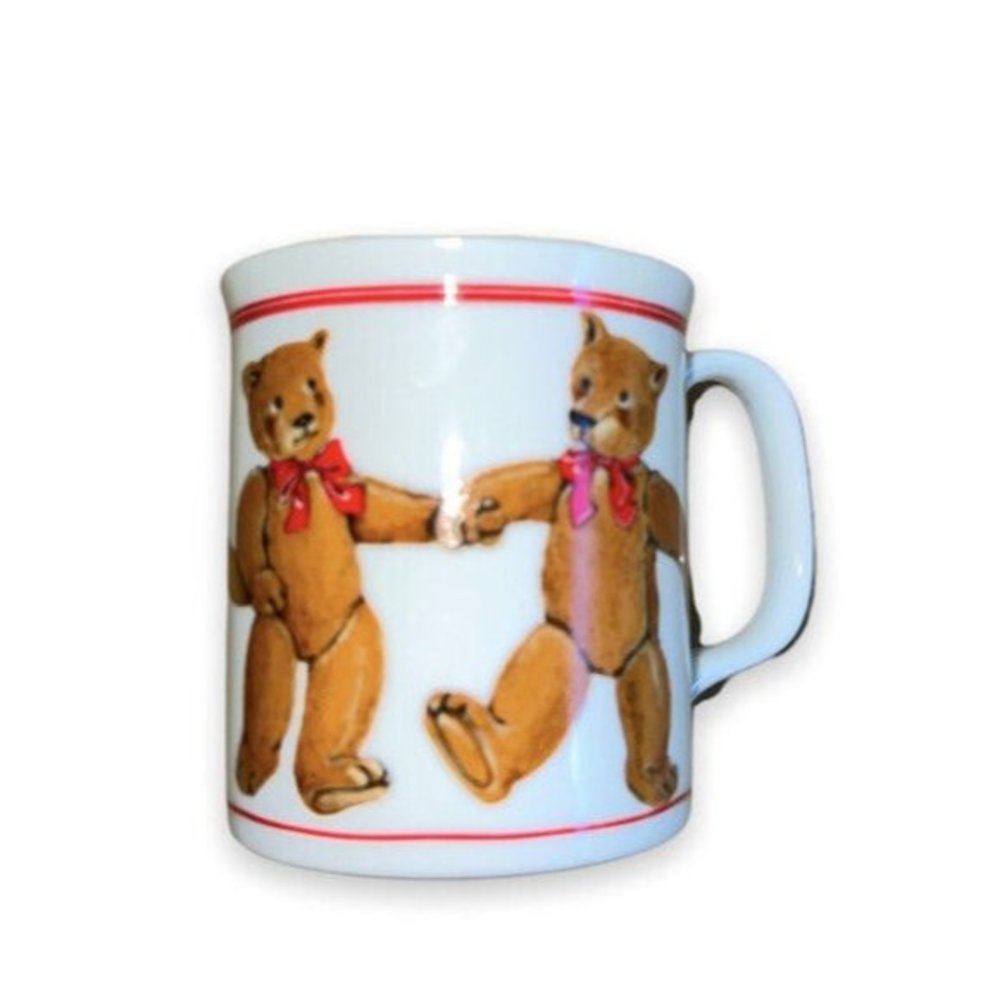 Vintage Curzon Dancing Bear Coffee Tea Mug with Cover 3 1/2" Tall by 3" Wide